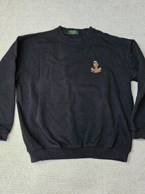 Vintage St. Andrews Old Course Crewneck Sweatshirt Black Large L Unisex Golf